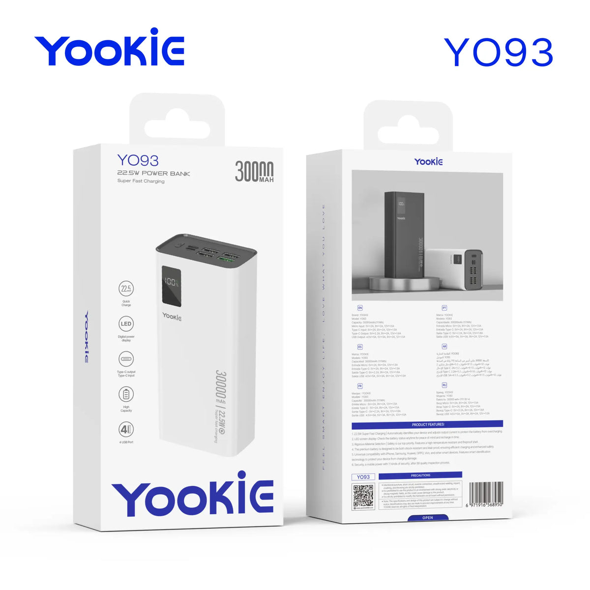Power Bank Yookie YO93 | 30.000 mAh